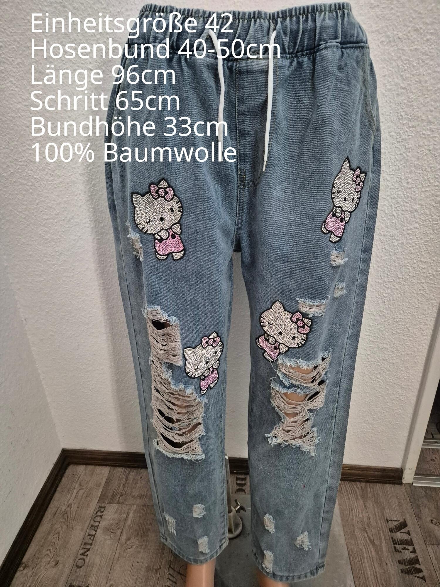 Hello Kitty Glitzer Jeanshose Größe 42
