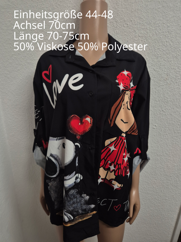 Snoopy Bluse Größe 44-48 Einheitsgröße