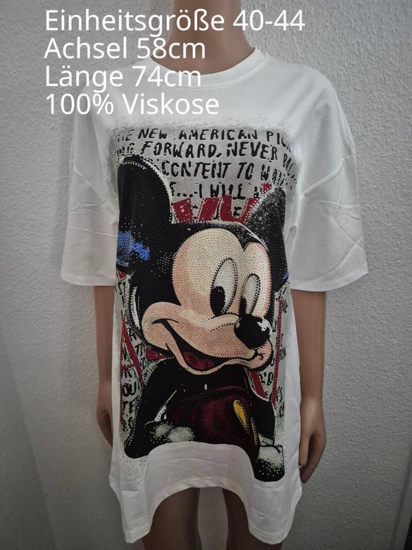 Mickey Mouse Glitzer Shirt Größe 40-44 Einheitsgröße