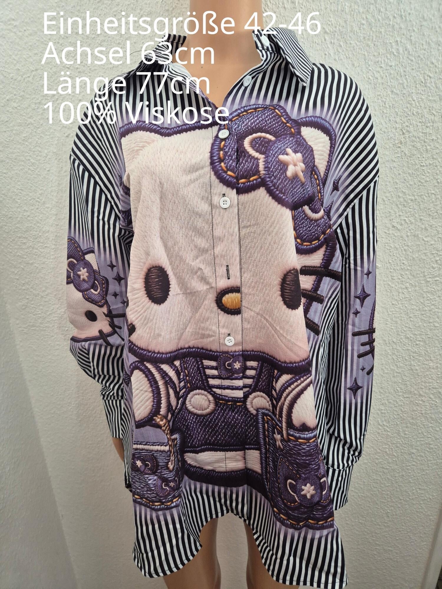 Hello Kitty Bluse Größe 42-46 Einheitsgröße