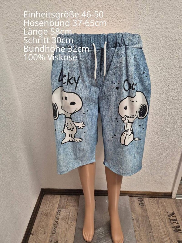 Snoopy Hose Capri Hose Größe 46-50 Einheitsgröße