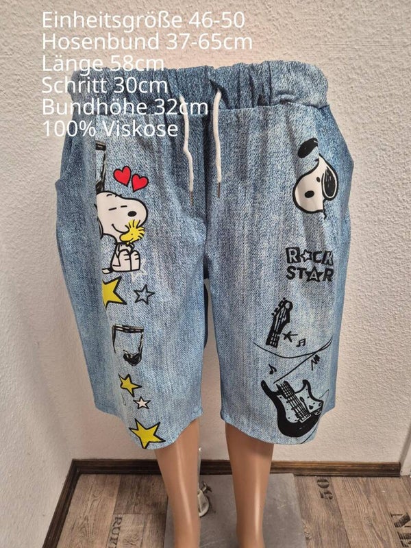 Snoopy Hose Capri Hose Größe 46-50 Einheitsgröße