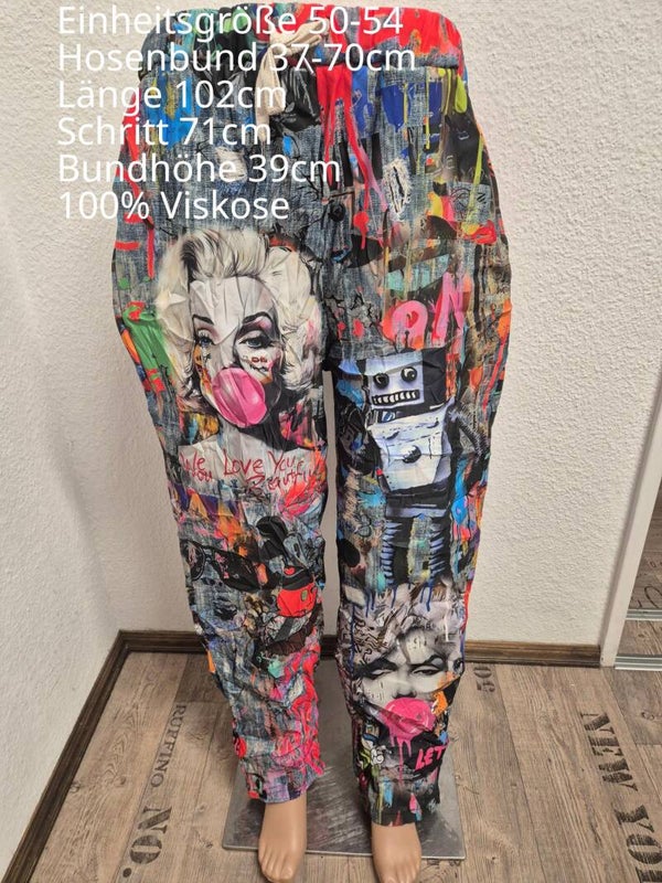 Marilyn Monroe Hose Jogpants Größe 50-54 Einheitsgröße