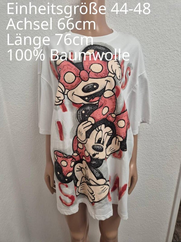 Minnie Mouse Pailletten Shirt Größe 44-48 Einheitsgröße