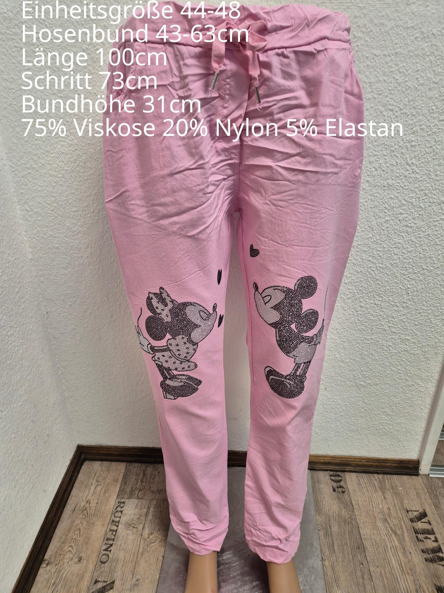 Mickey Mouse Glitzer Hose Jogpants Größe 44-48 Einheitsgröße
