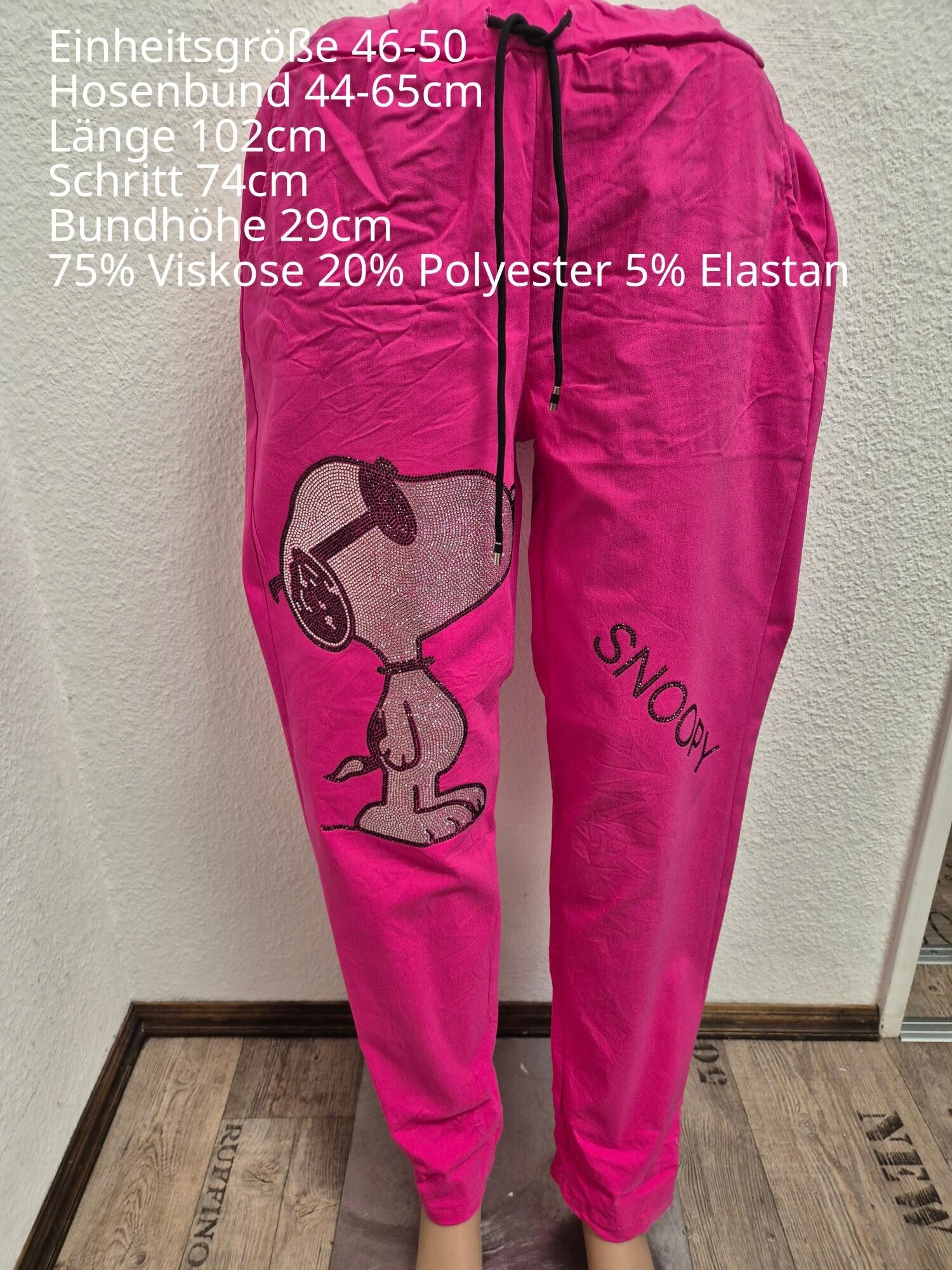 Snoopy Glitzer Hose Jogpants Größe 46-50 Einheitsgröße