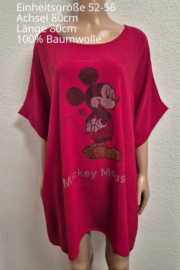 Mickey Mouse Glitzer Shirt Größe 52-56 Einheitsgröße