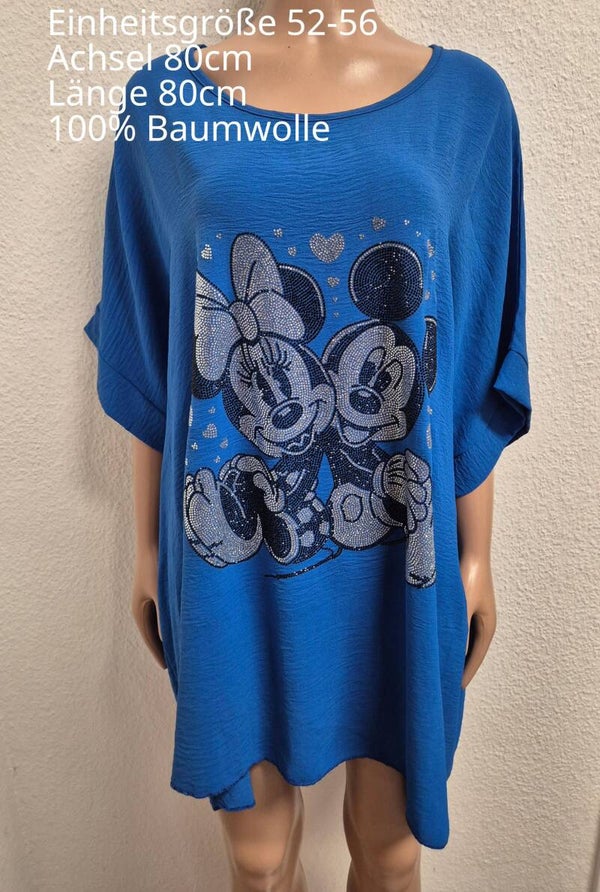 Mickey Mouse Glitzer Shirt Größe 52-56 Einheitsgröße