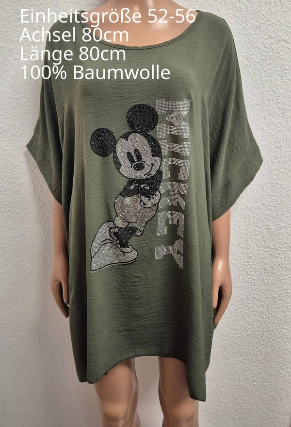 Mickey Mouse Glitzer Shirt Größe 52-56 Einheitsgröße