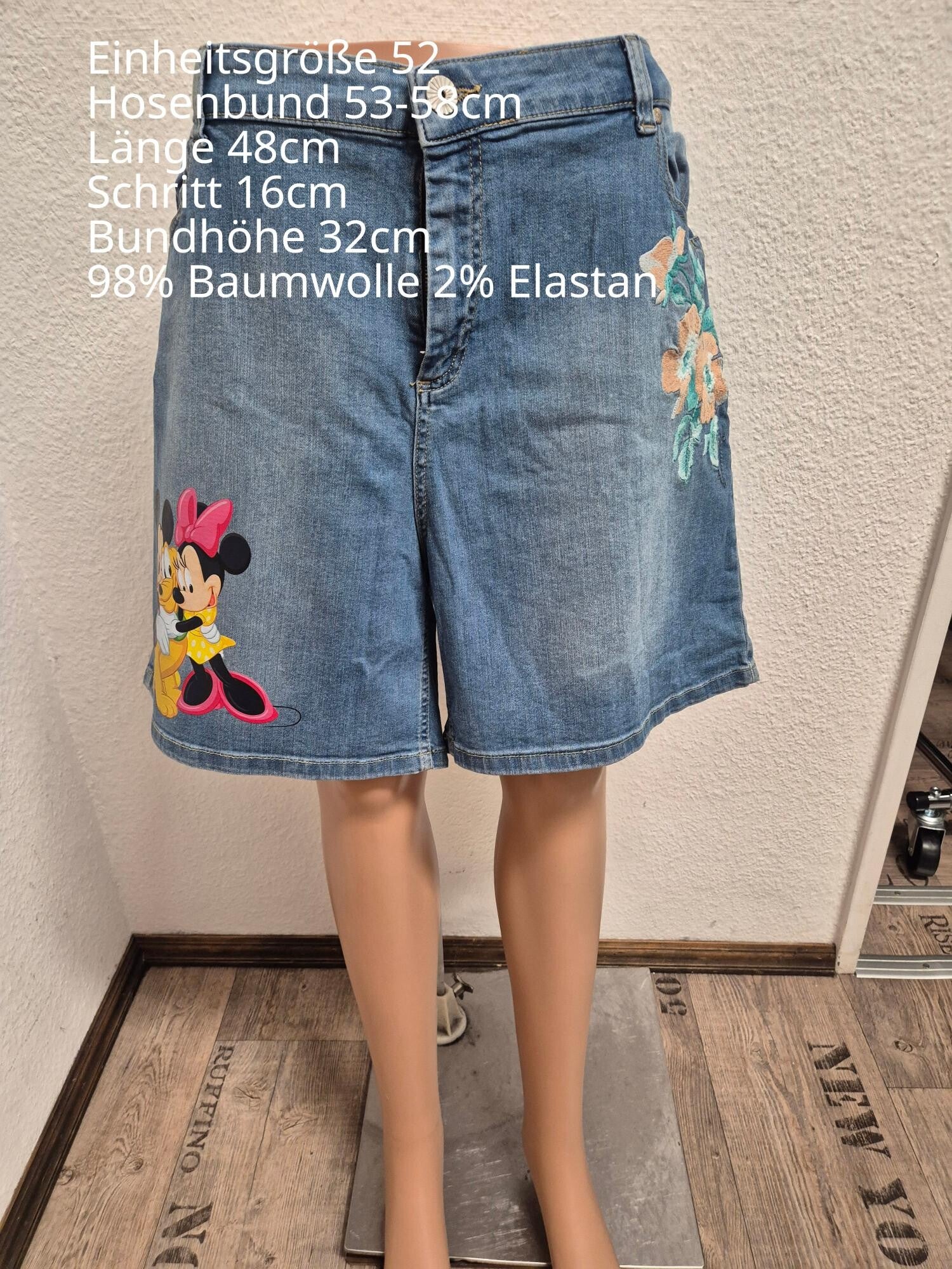 Mickey Mouse kurze Jeanshose Größe 52