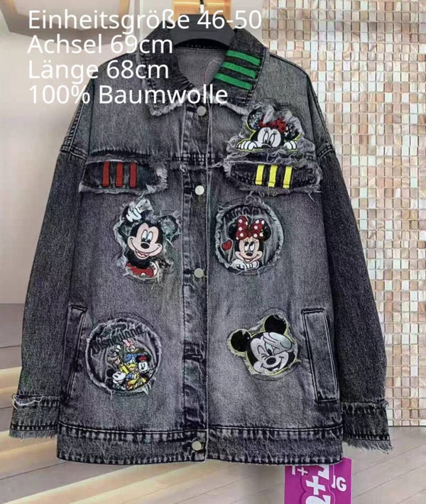 Mickey Mouse Jeansjacke Größe 46-50 Einheitsgröße