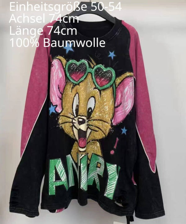 Tom und Jerry Pullover Größe 50-54 Einheitsgröße
