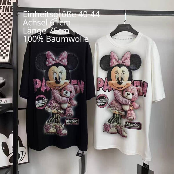Minnie Mouse Glitzer Shirt Größe 40-44 Einheitsgröße