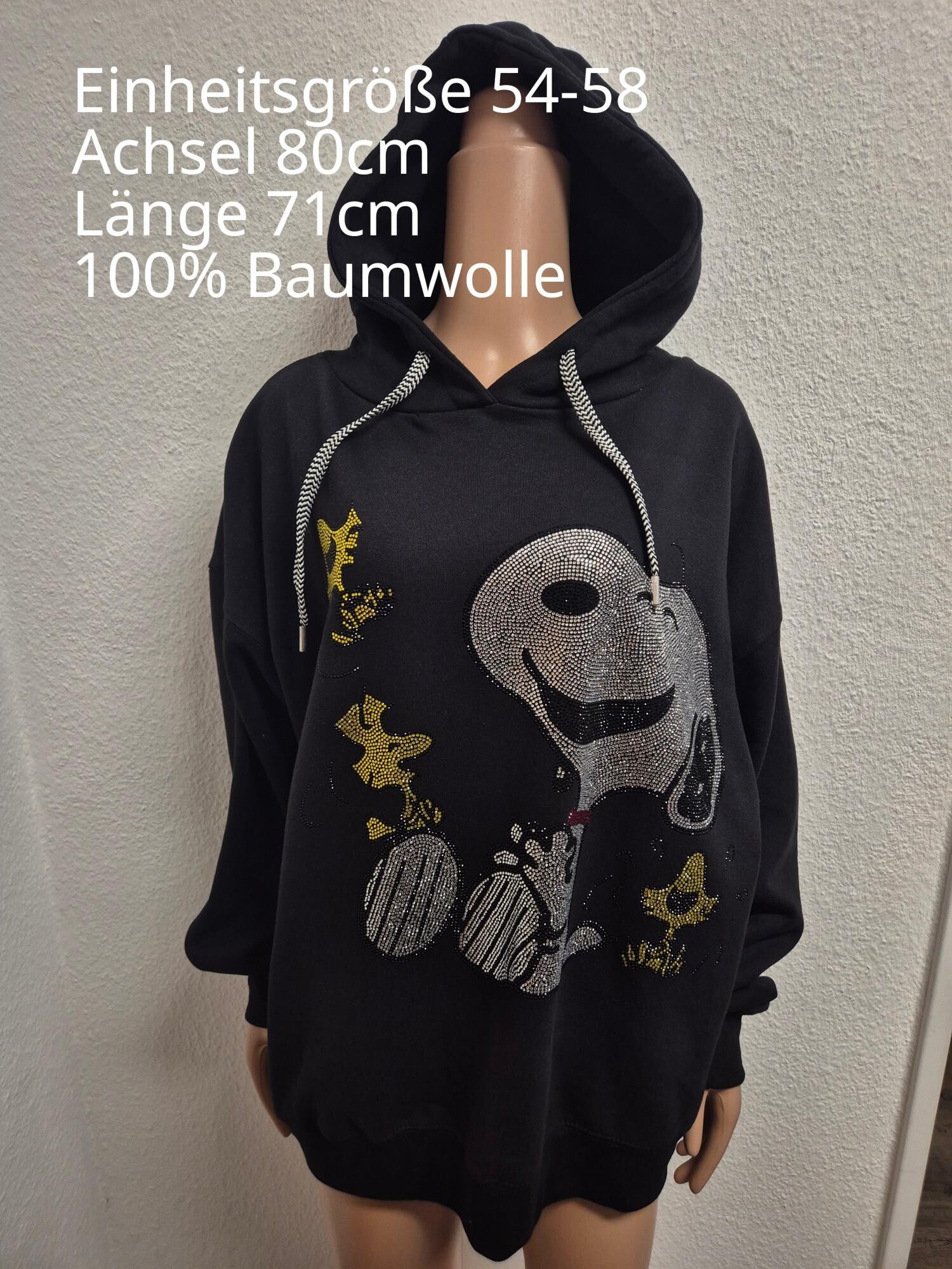 Snoopy Glitzer Pullover Größe 54-58 Einheitsgröße