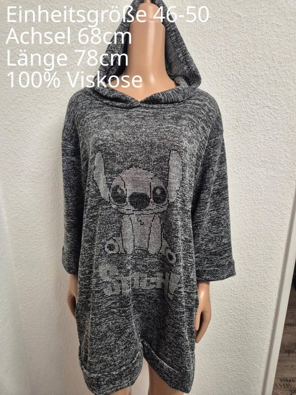 Stitch Glitzer Shirt Größe 46-50 Einheitsgröße