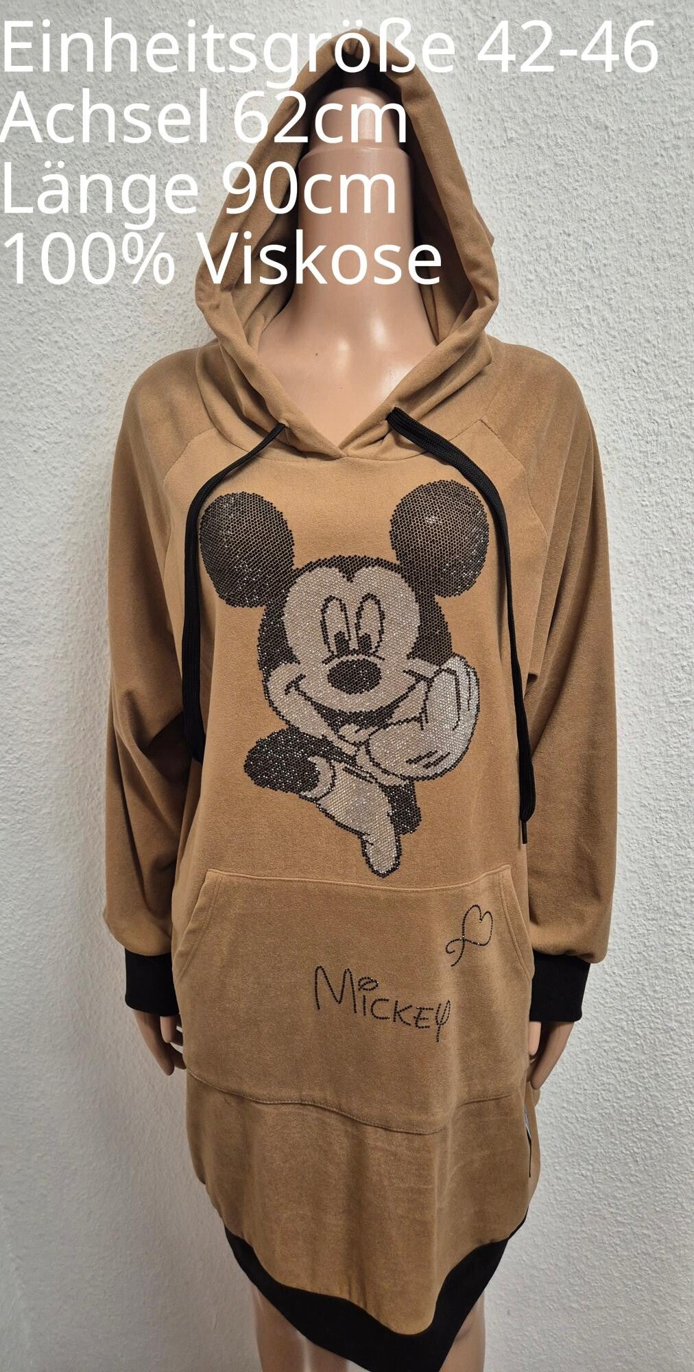 Mickey Mouse Glitzer Kleid Größe 42-46 Einheitsgröße