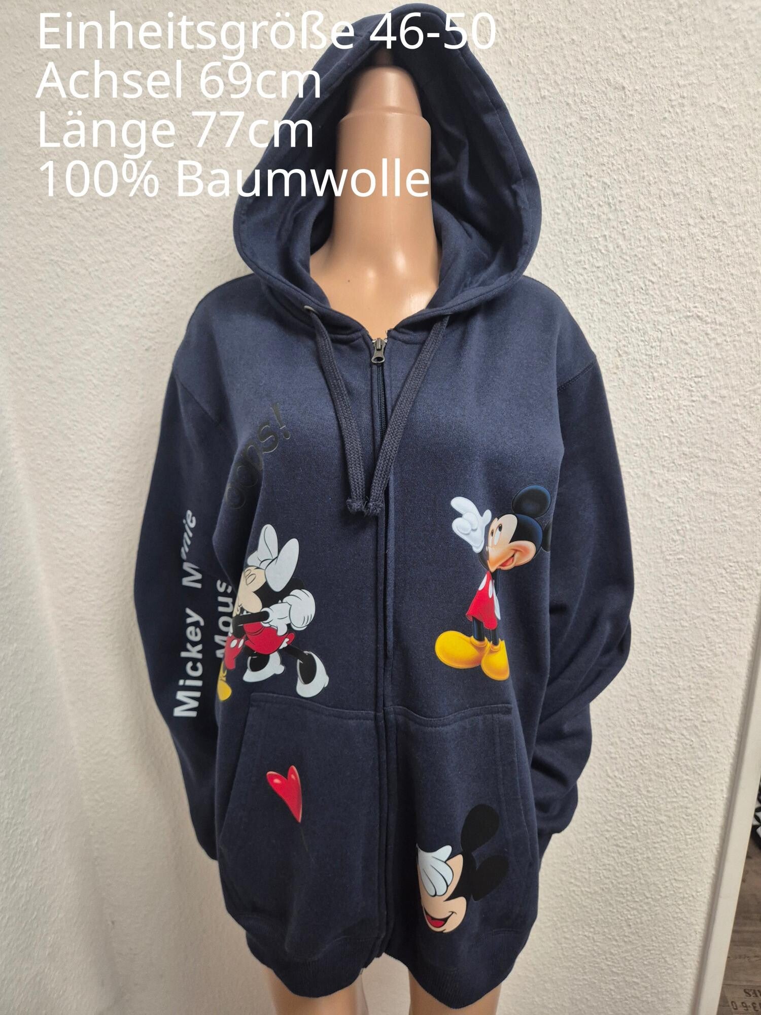 Mickey Mouse Jacke Größe 46-50 Einheitsgröße