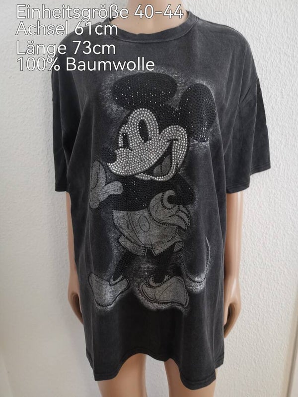 Mickey Mouse Glitzer Shirt Größe 40-44 Einheitsgröße