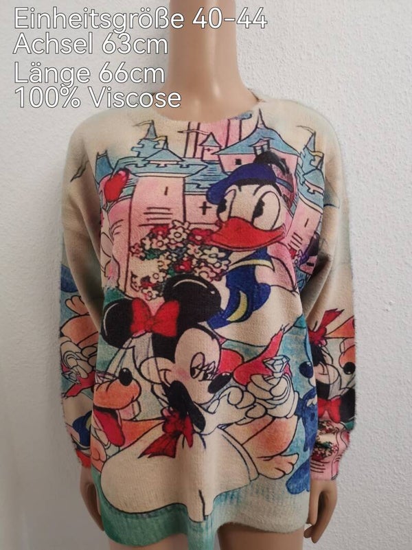 Mickey Mouse Strickpullover Größe 40-44 Einheitsgröße