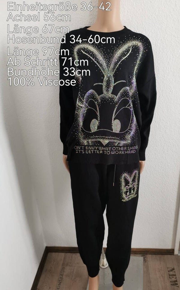 Daisy Glitzer Jogginganzug Größe 36-42 Einheitsgröße