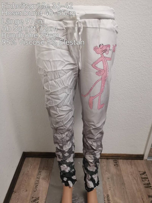 Pink Panther Glitzer Hose Größe 36-42 Einheitsgröße