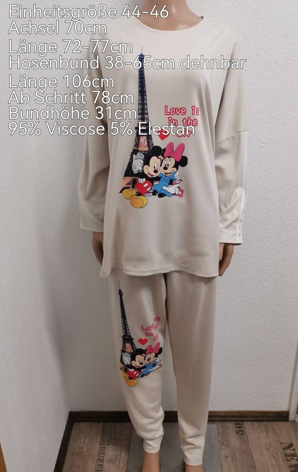 Mickey Mouse Jogginganzug Größe 44-46 Einheitsgröße