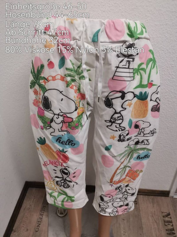 Snoopy Capri Hose Größe 46-50 Einheitsgröße