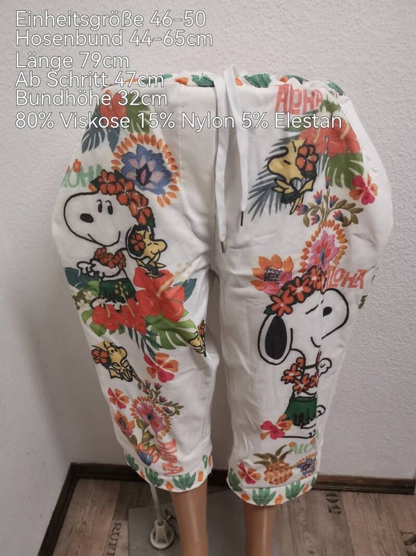 Snoopy Capri Hose Größe 46-50 Einheitsgröße