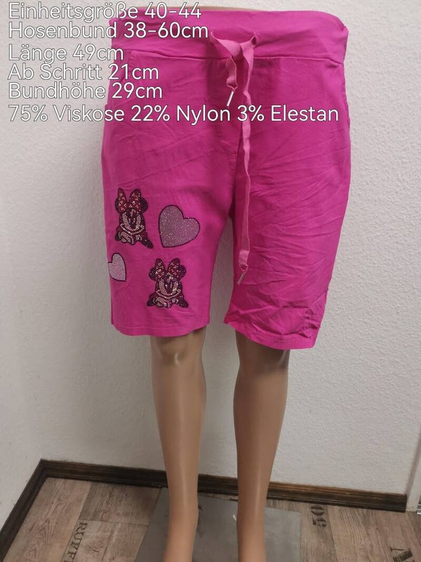 Minnie Mouse Glitzer Capri Hose Größe 40-44 Einheitsgröße