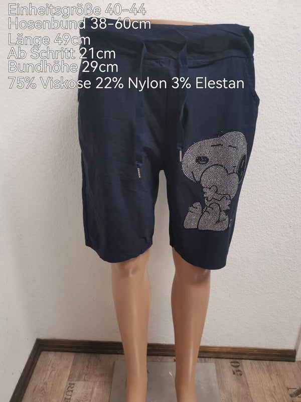Snoopy Glitzer Capri Hose Größe 40-44 Einheitsgröße