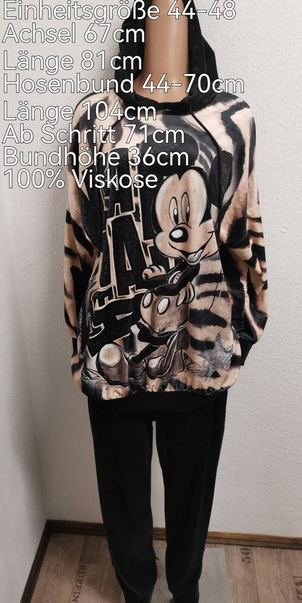 Mickey Mouse Jogginganzug Größe 44-48 Einheitsgröße