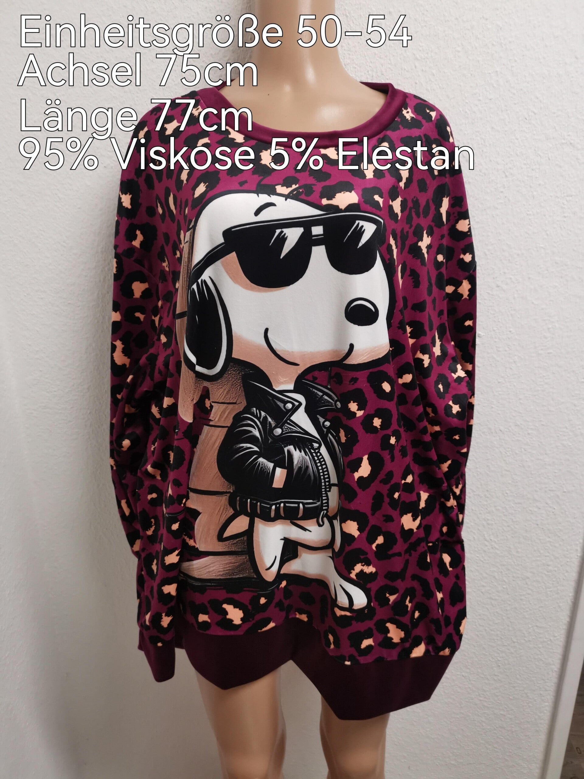 Snoopy Pullover weich Größe 50-54 Einheitsgröße
