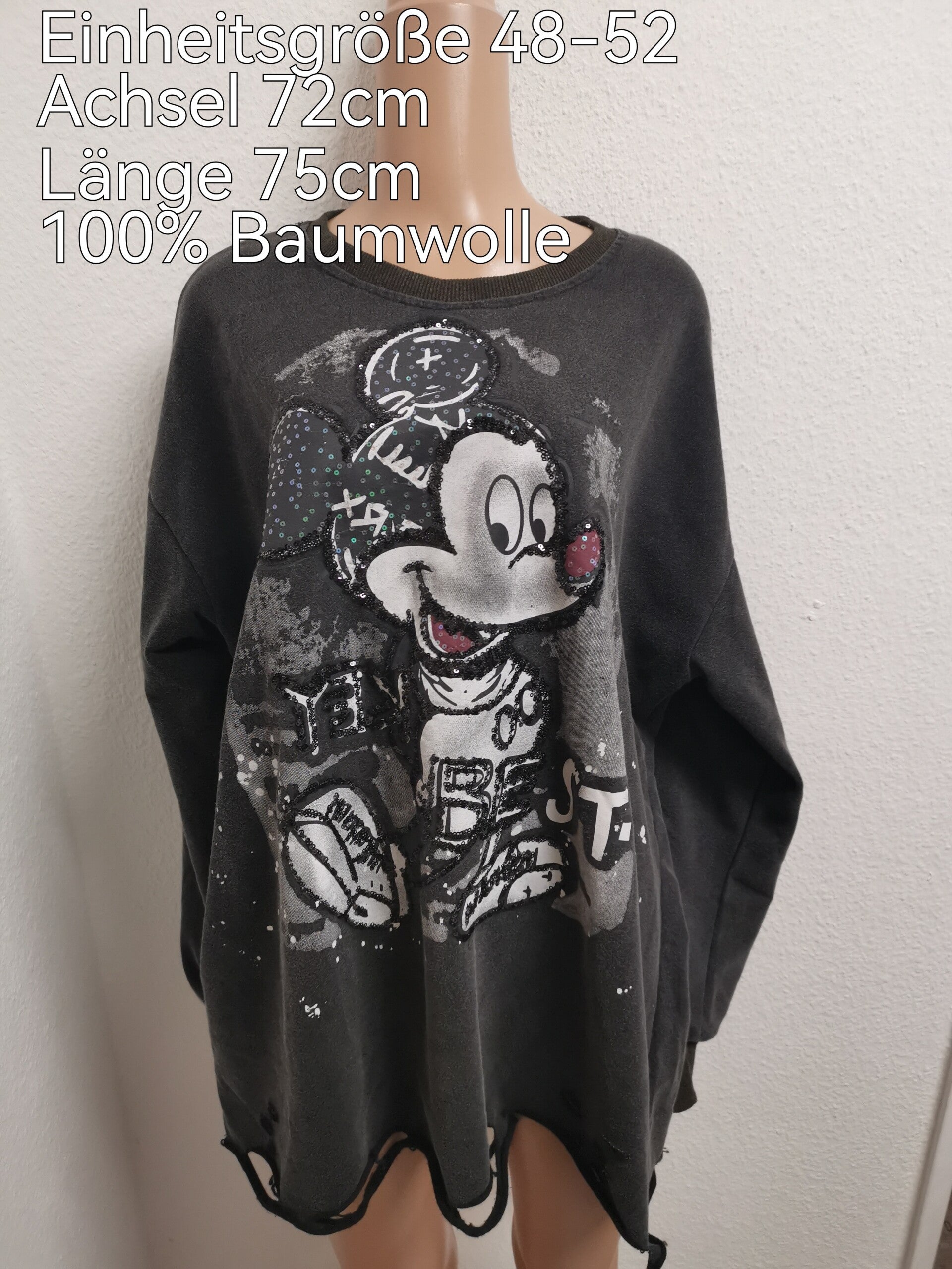 Mickey Mouse Pullover Größe 48-52 Einheitsgröße