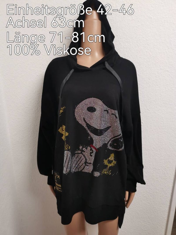 Snoopy Glitzer Pullover Größe 42-46 Einheitsgröße