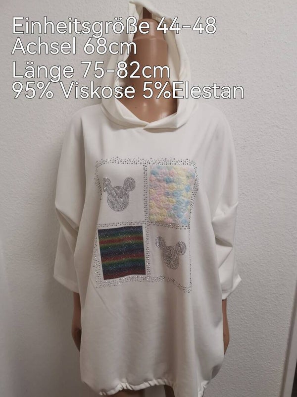 Mickey Mouse Glitzer Shirt Größe 44-48 Einheitsgröße