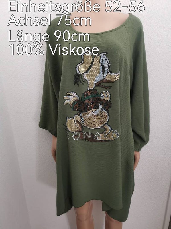 Donald Duck Glitzer Tunika Größe 52-56 Einheitsgröße