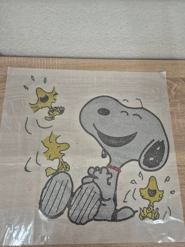 Snoopy Hot Fix Strass Eisen Auf Heat Bling Kristall Transfer Applikation