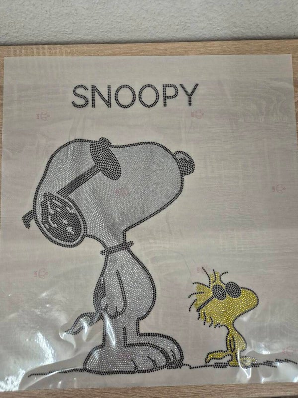 Snoopy Hot Fix Strass Eisen Auf Heat Bling Kristall Transfer Applikation