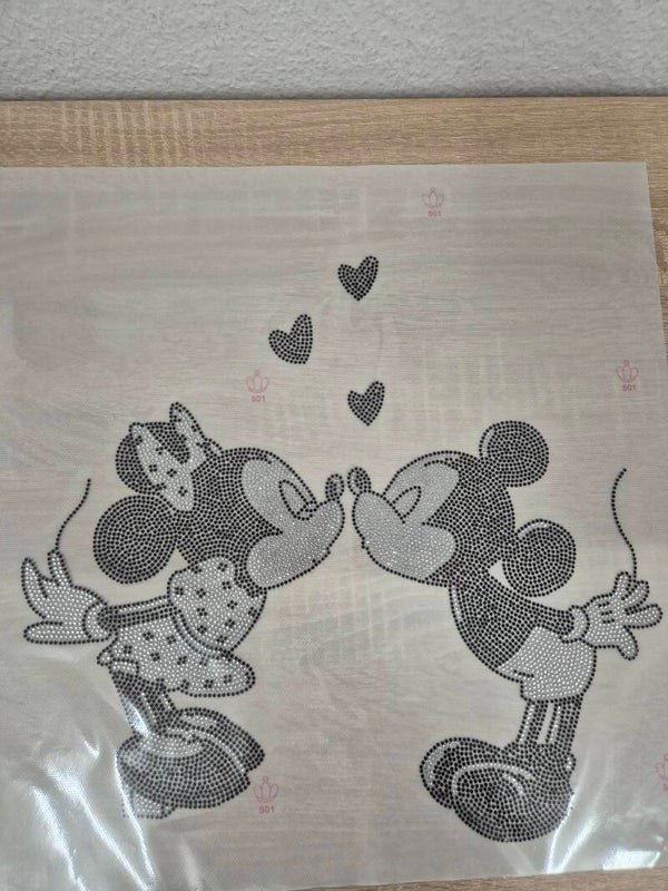 Mickey Mouse Hot Fix Strass Eisen Auf Heat Bling Kristall Transfer Applikation