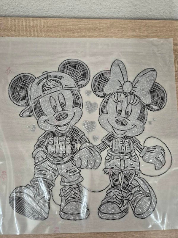 Mickey Mouse Hot Fix Strass Eisen Auf Heat Bling Kristall Transfer Applikation