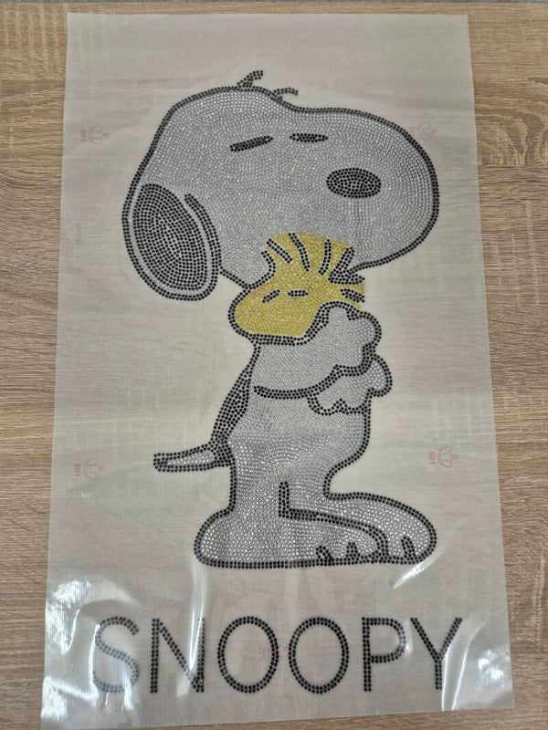Snoopy Hot Fix Strass Eisen Auf Heat Bling Kristall Transfer Applikation