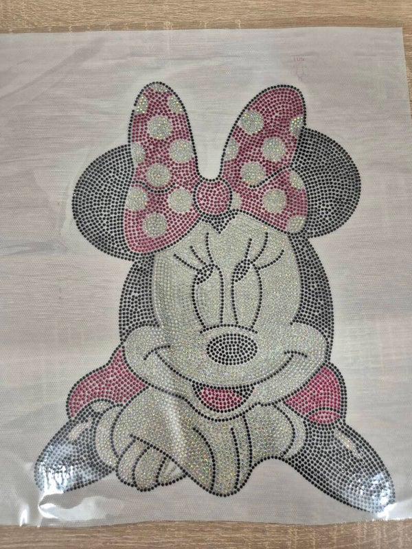 Minnie Mouse Hot Fix Strass Eisen Auf Heat Bling Kristall Transfer Applikation