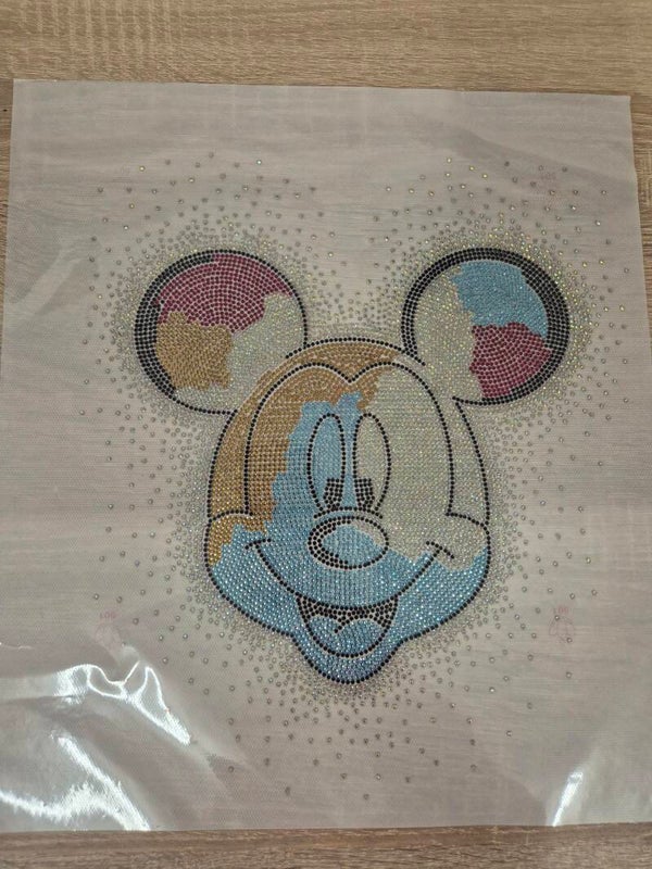 Mickey Mouse Hot Fix Strass Eisen Auf Heat Bling Kristall Transfer Applikation