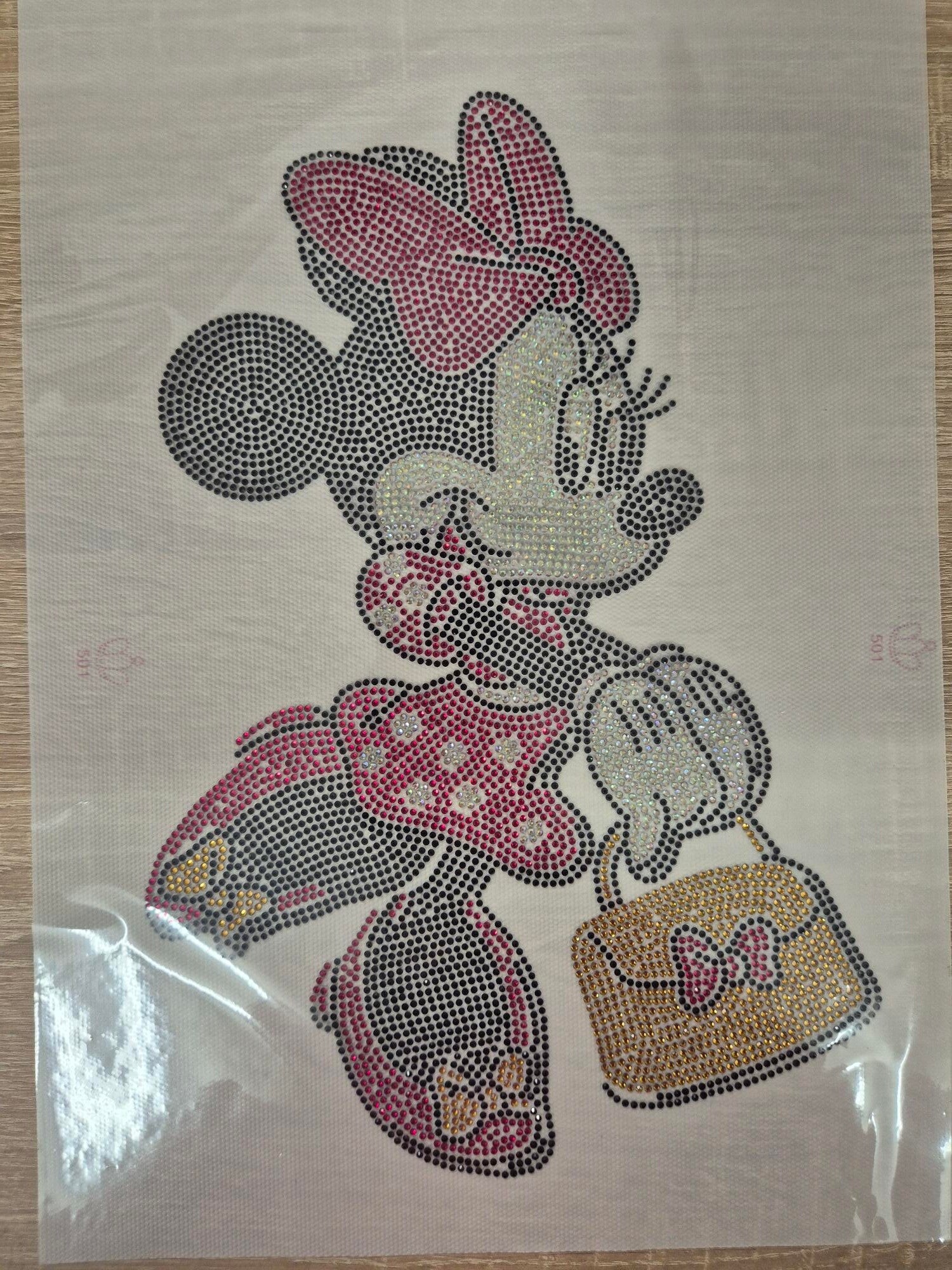 Minnie Mouse Hot Fix Strass Eisen Auf Heat Bling Kristall Transfer Applikation