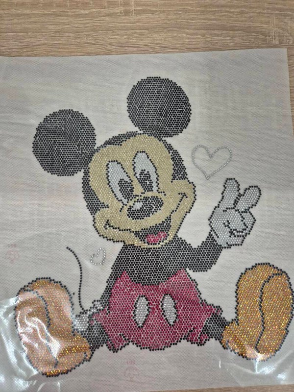 Mickey Mouse Hot Fix Strass Eisen Auf Heat Bling Kristall Transfer Applikation