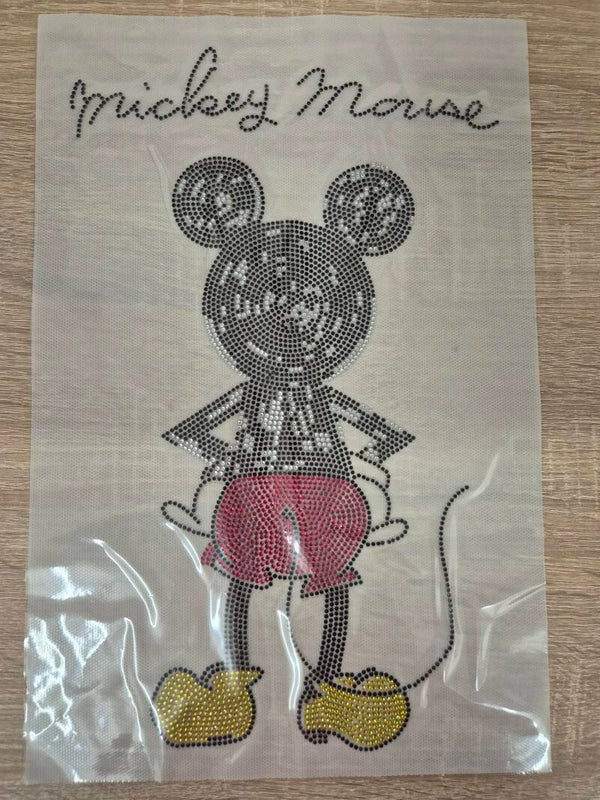 Mickey Mouse Hot Fix Strass Eisen Auf Heat Bling Kristall Transfer Applikation