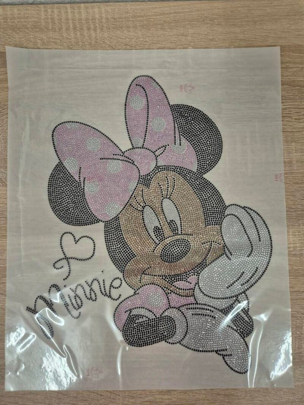 Minnie Mouse Hot Fix Strass Eisen Auf Heat Bling Kristall Transfer Applikation