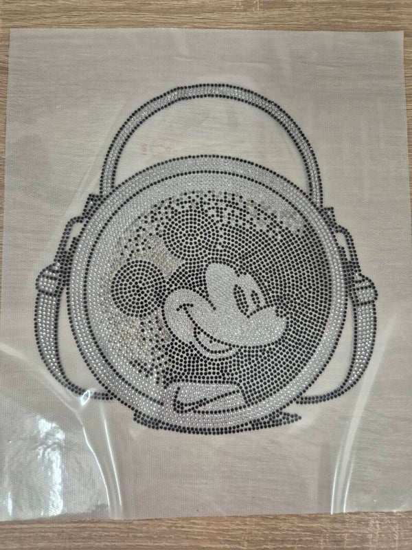 Mickey Mouse Hot Fix Strass Eisen Auf Heat Bling Kristall Transfer Applikation