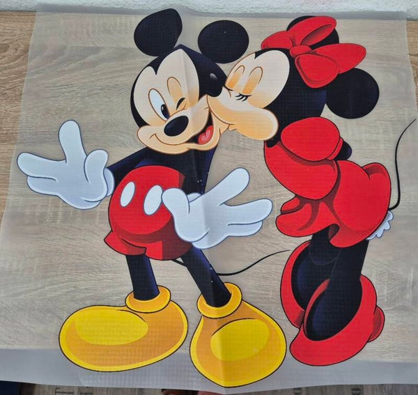 Mickey Mouse Cartoon DTF Transfer Bügelbild XXL Wärmeübertragung auf Kleidung