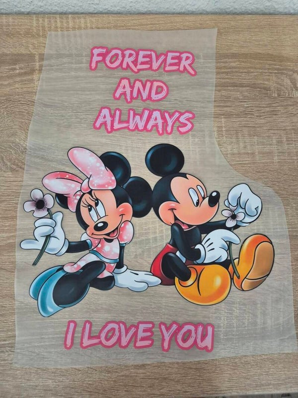 Mickey Mouse Cartoon DTF Transfer Bügelbild Wärmeübertragung auf Kleidung Textil